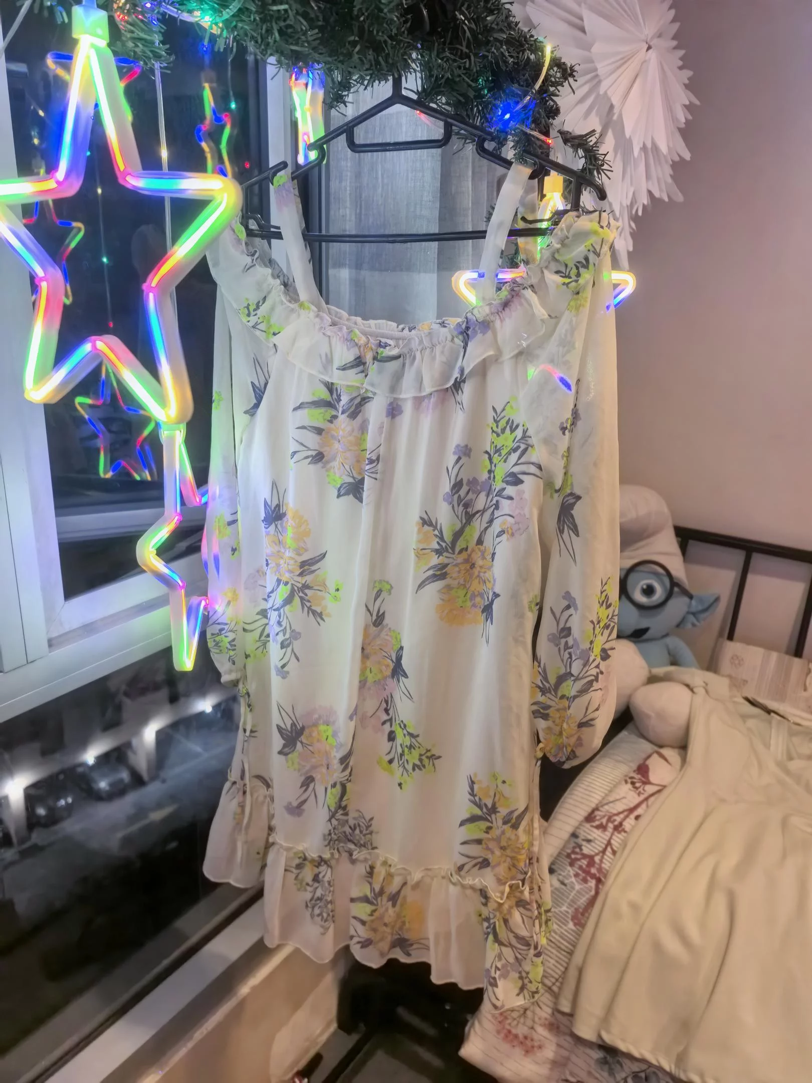 Cream floral dress