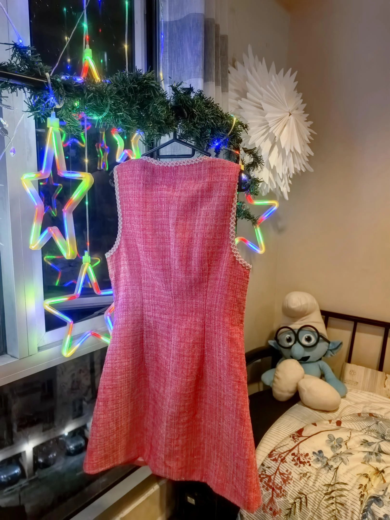 Pink gingham preppy ivy league style dress