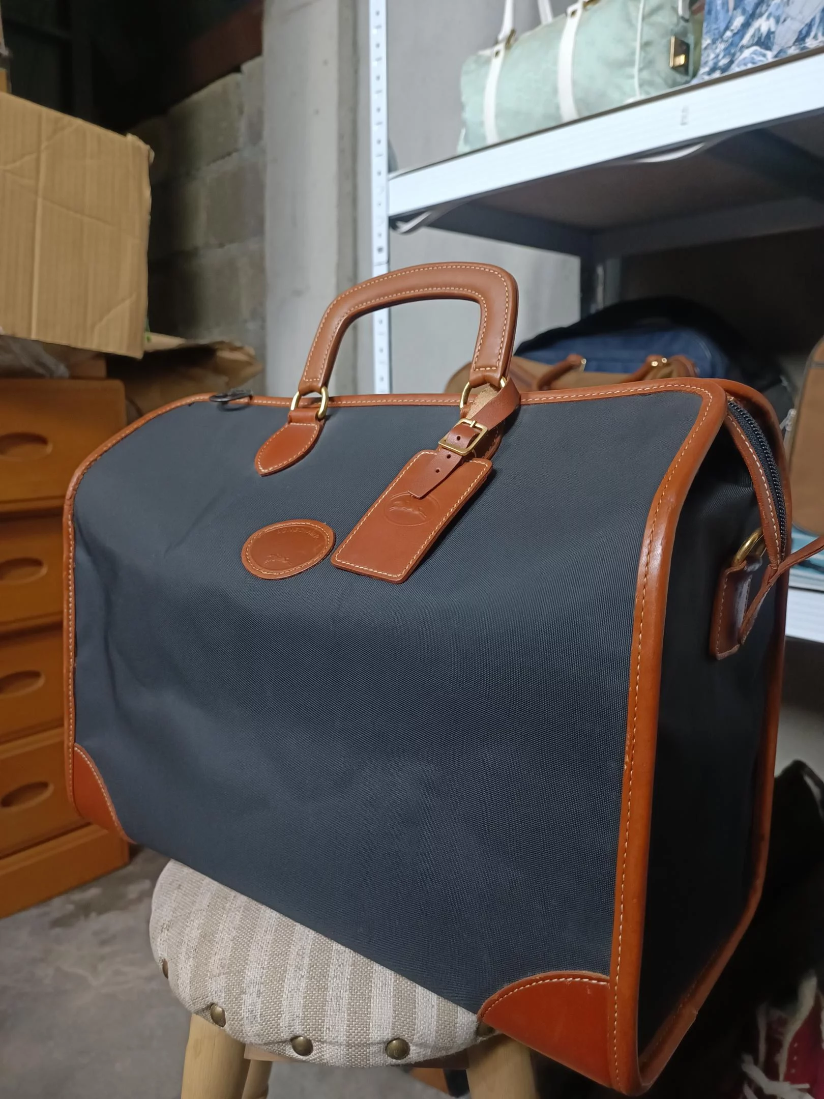 Longchamp Vintage Travel Bag Box Type