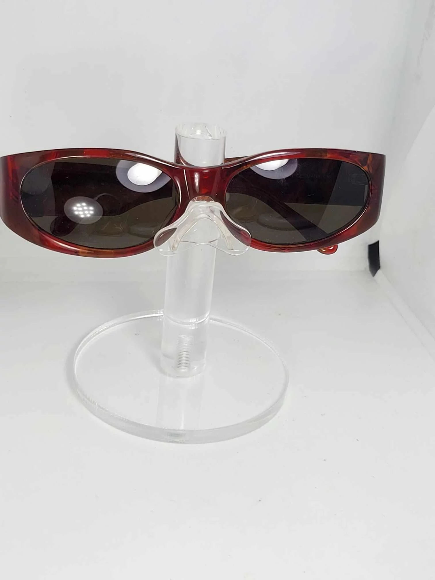 Vintage Etienne Aigner 524 Marble Sunglasses Red Tortoise