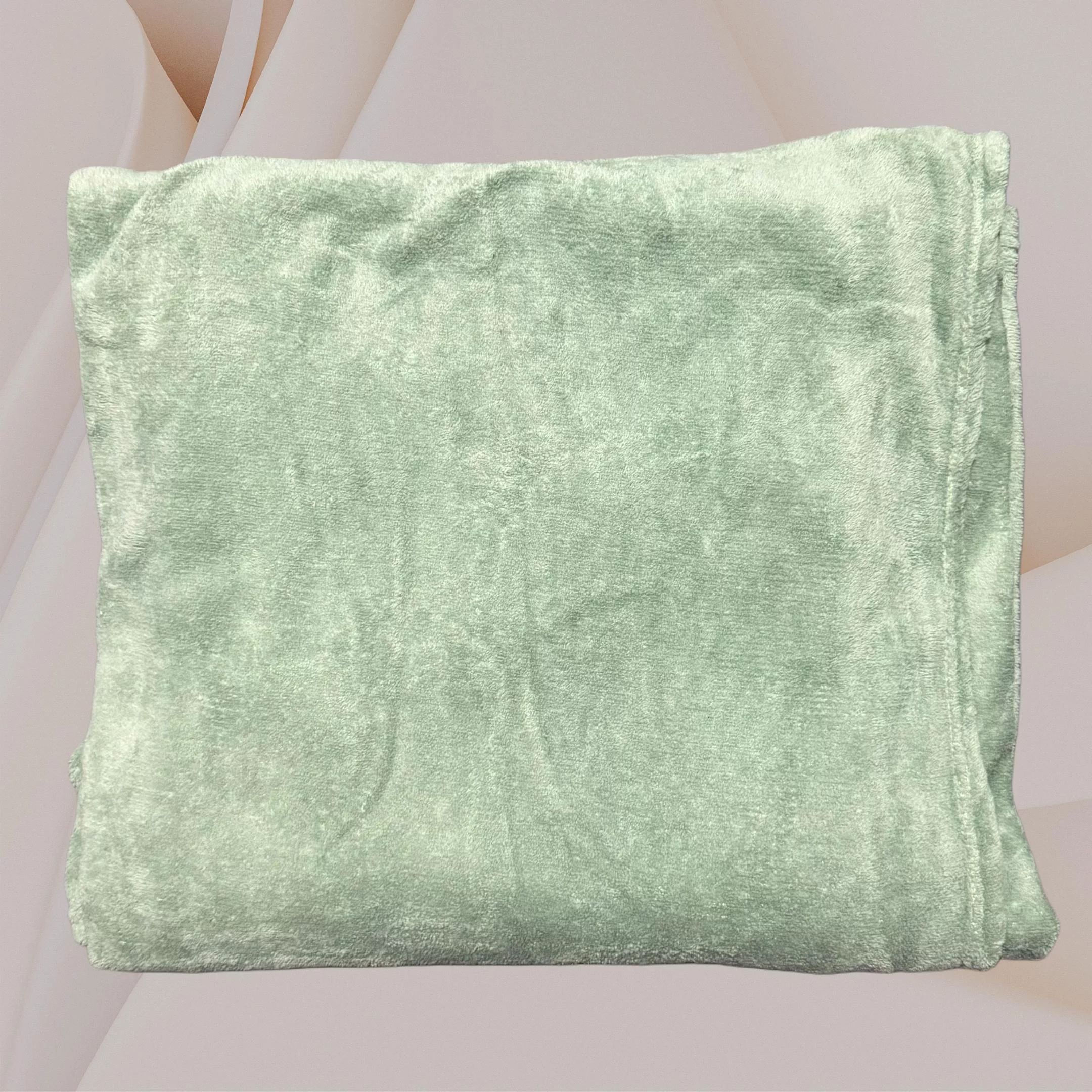Fluffy Sage Green Blanket
